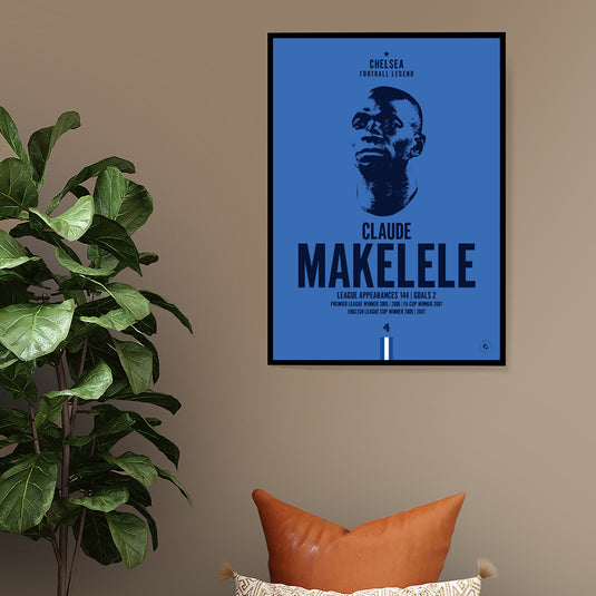 Claude Makelele Head Poster - Chelsea