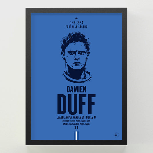 Damien Duff Head Poster - Chelsea