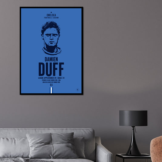 Damien Duff Chelsea Football Legend Iconic Portrait Print