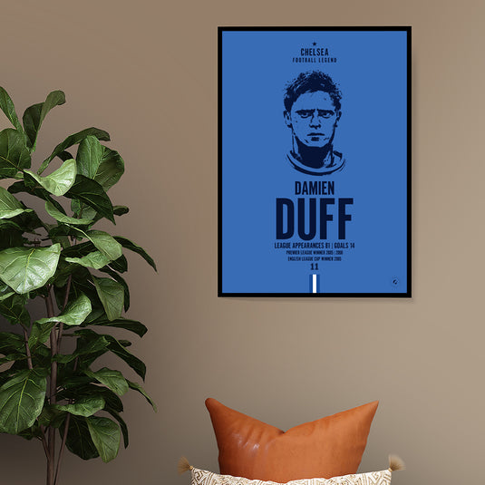 Damien Duff Chelsea Football Legend Iconic Portrait Print