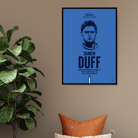 Damien Duff Head Poster - Chelsea