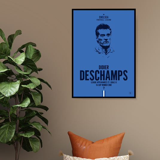 Didier Deschamps Chelsea Football Legend Iconic Portrait Print