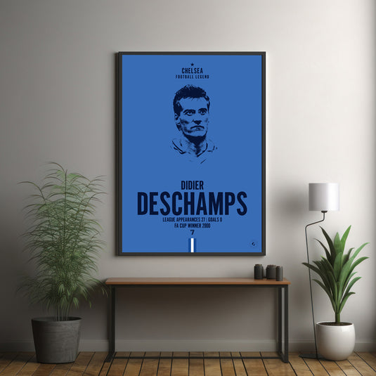 Didier Deschamps Chelsea Football Legend Iconic Portrait Print