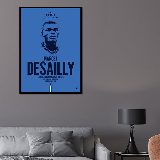 Marcel Desailly Chelsea Football Legend Iconic Portrait Print