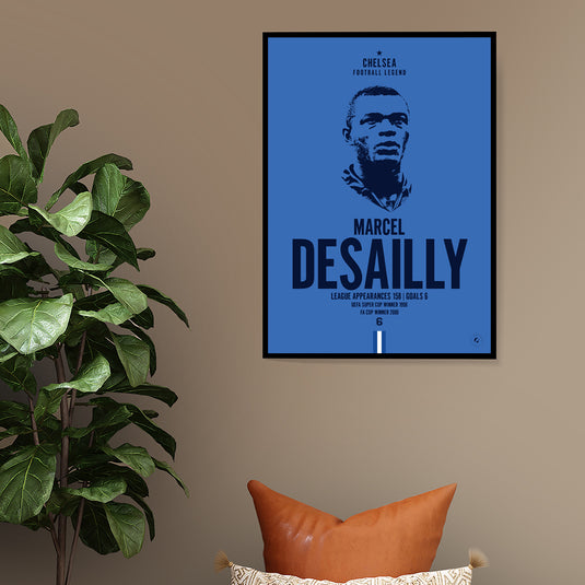 Marcel Desailly Chelsea Football Legend Iconic Portrait Print