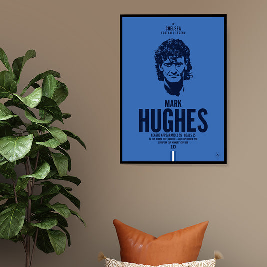 Mark Hughes Chelsea Football Legend Iconic Portrait Print