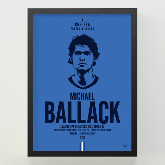 Michael Ballack Head Poster - Chelsea