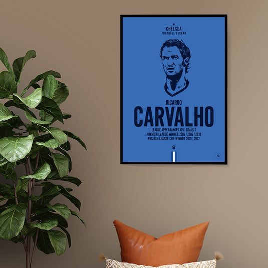 Ricardo Carvalho Head Poster - Chelsea