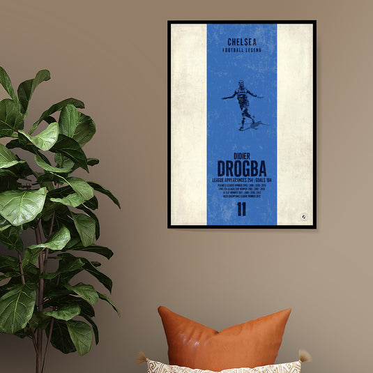Didier Drogba Chelsea Heritage Stripes Print