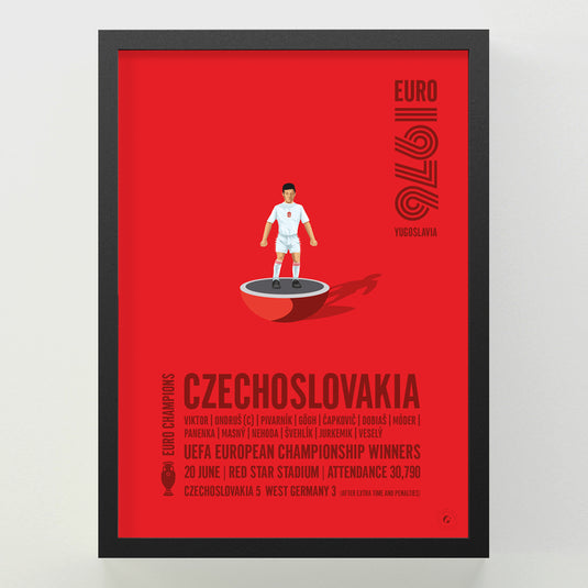 Czechoslovakia UEFA European Championship Winners 1976 Poster