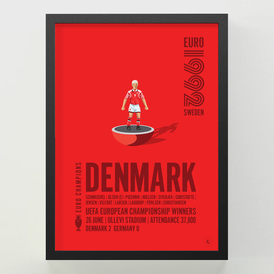 Denmark UEFA European Championship Winners 1992 Poster