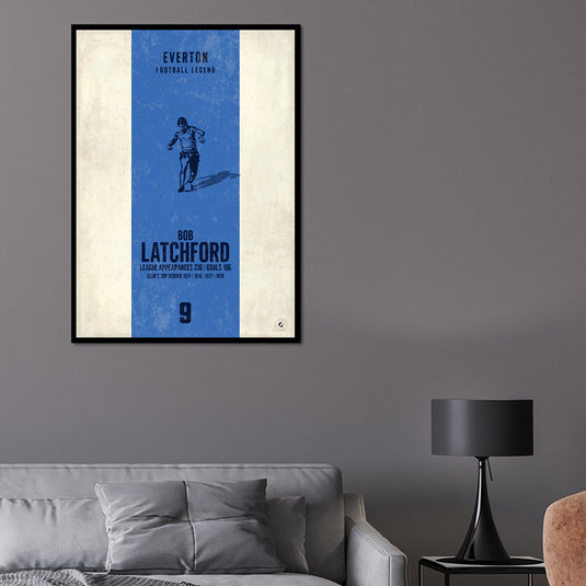 Bob Latchford Poster (Vertical Band) - Everton
