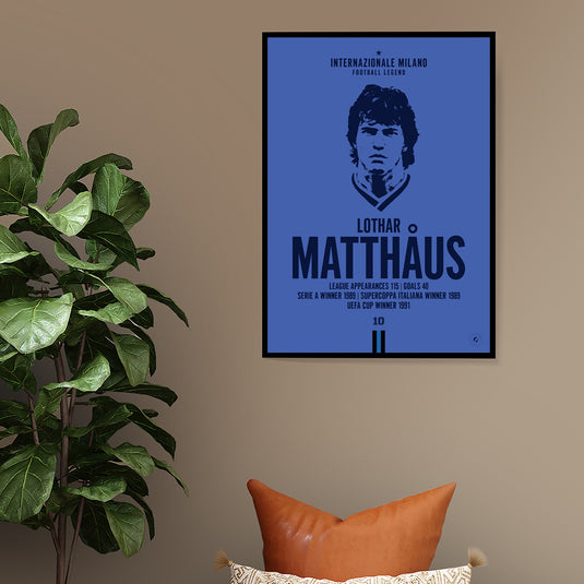 Lothar Matthaus Head Poster - Inter Milan