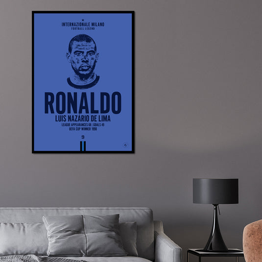 Ronaldo Nazario Head Poster