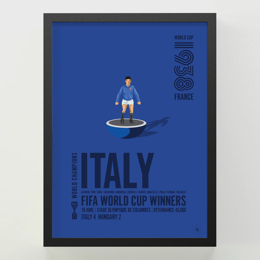 Italy 1938 FIFA World Cup Winners Poster