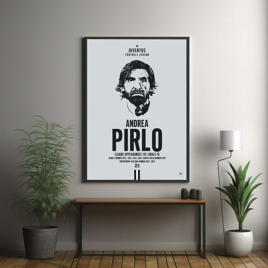 Andrea Pirlo Head Poster - Juventus