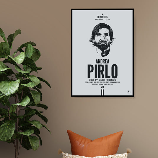 Andrea Pirlo Head Poster - Juventus