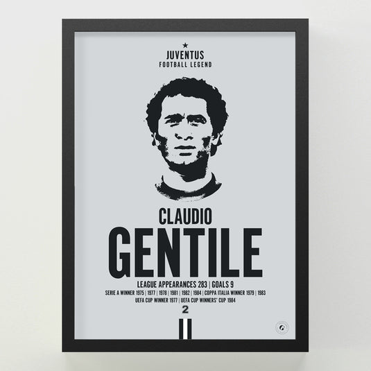 Claudio Gentile Head Poster - Juventus