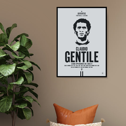 Claudio Gentile Head Poster - Juventus