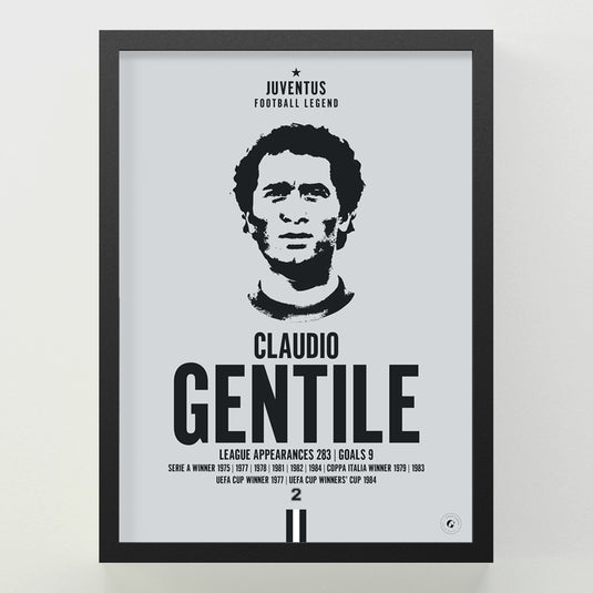 Shop Claudio Gentile Posters Online - Juventus Legend Posters