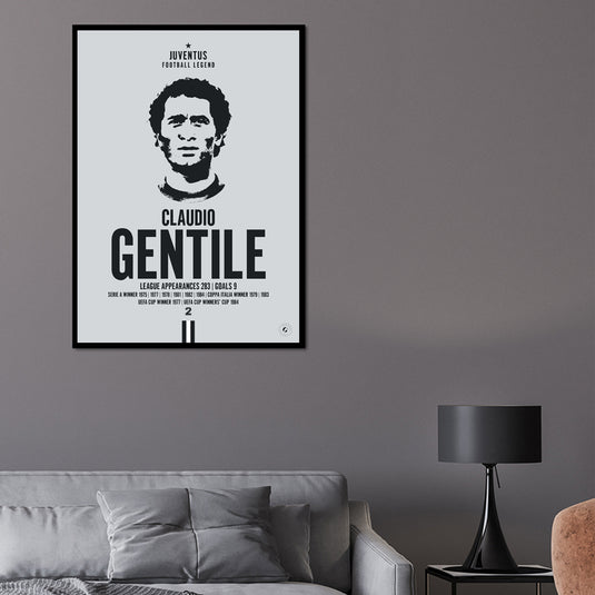 Claudio Gentile Head Poster - Juventus