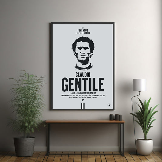 Claudio Gentile Head Poster - Juventus