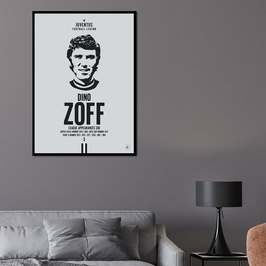 Dino Zoff Head Poster - Juventus