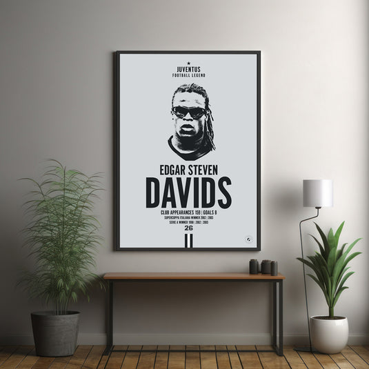 Edgar Davids Head Poster - Juventus