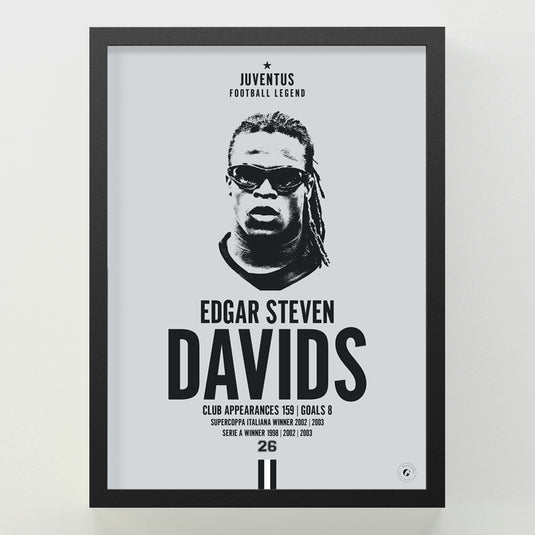 Edgar Davids Head Poster - Juventus