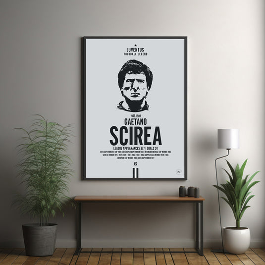 Gaetano Scirea Head Poster - Juventus