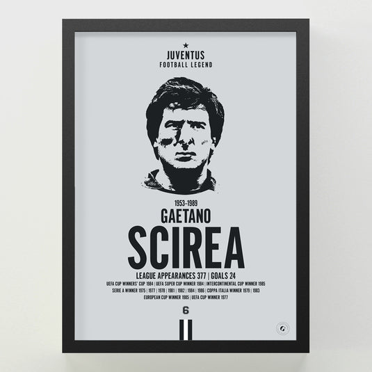 Gaetano Scirea Head Poster - Juventus