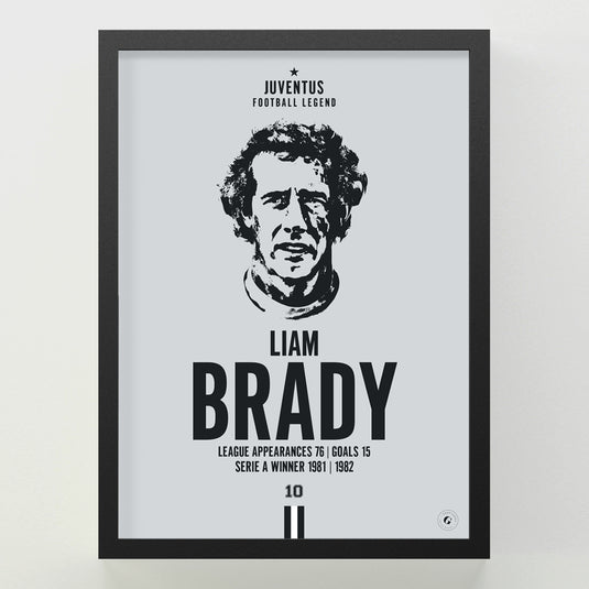 Liam Brady Head Poster - Juventus