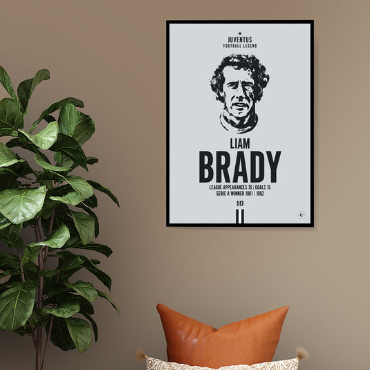 Liam Brady Head Poster - Juventus