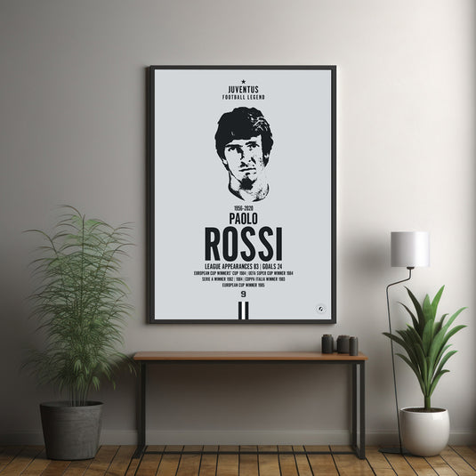 Paolo Rossi Head Poster - Juventus