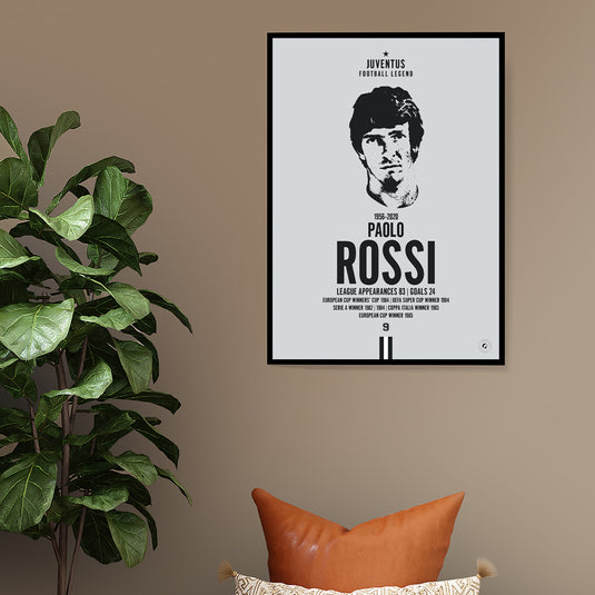 Paolo Rossi Head Poster - Juventus