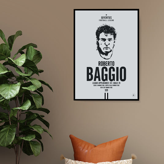 Roberto Baggio Head Poster - Juventus