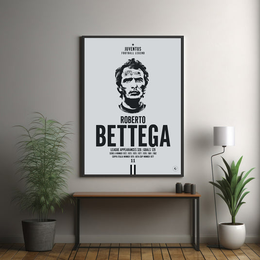 Roberto Bettega Head Poster - Juventus