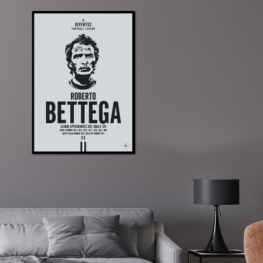 Roberto Bettega Head Poster - Juventus