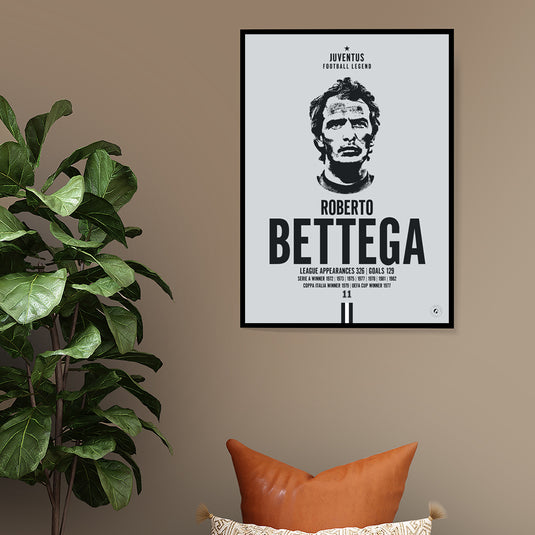 Roberto Bettega Head Poster - Juventus