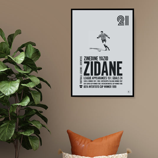 Zinedine Zidane Poster - Juventus