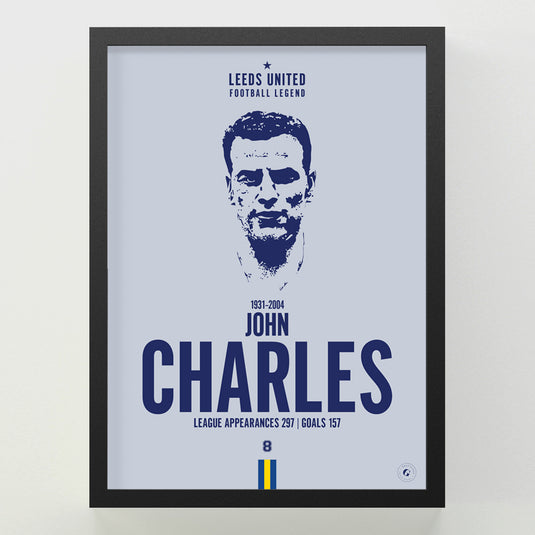 John Charles Head Poster - Leeds United