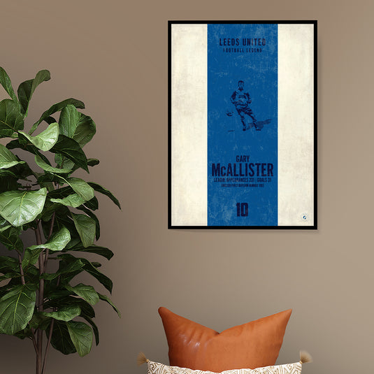 Gary McAllister Leeds United Heritage Stripes Print