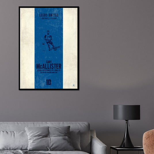 Gary McAllister Leeds United Heritage Stripes Print