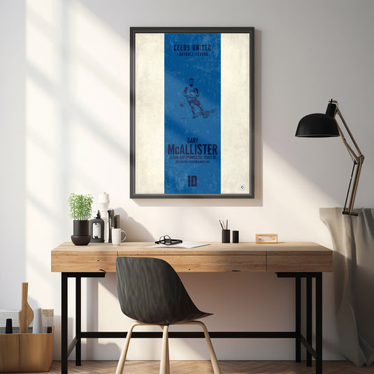 Gary McAllister Leeds United Heritage Stripes Print