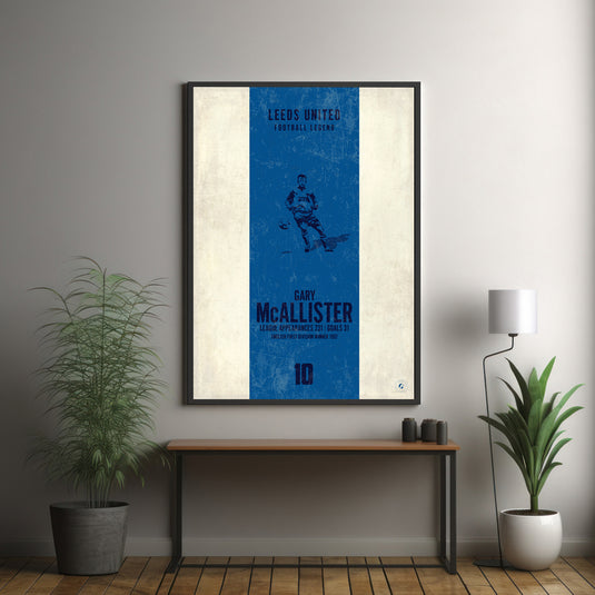 Gary McAllister Leeds United Heritage Stripes Print