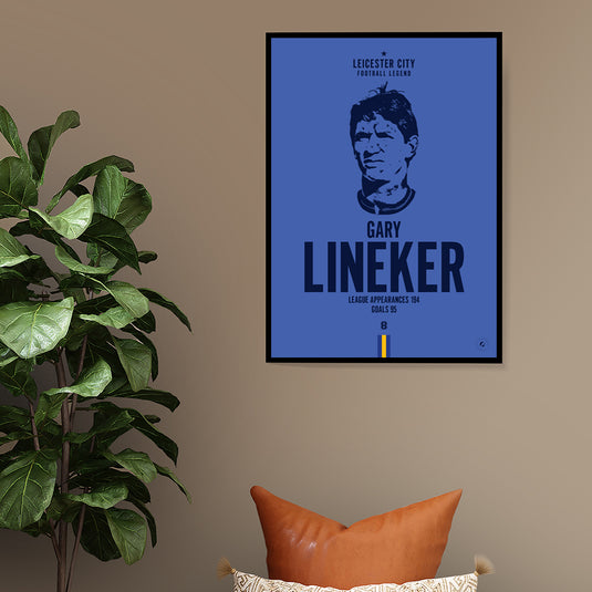 Gary Lineker Head Poster - Leicester City