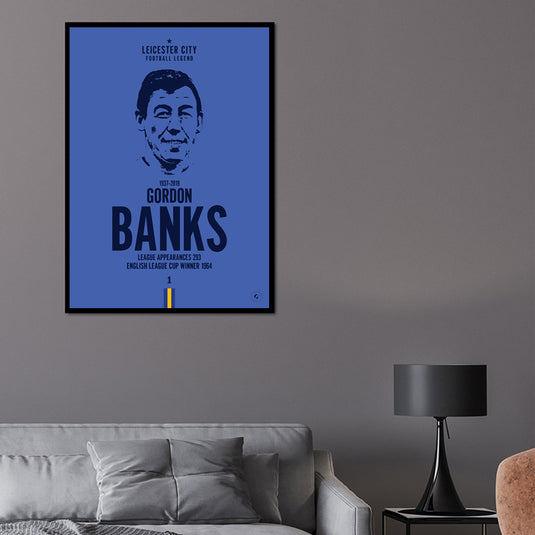 Póster de cabeza de Gordon Banks - Leicester City