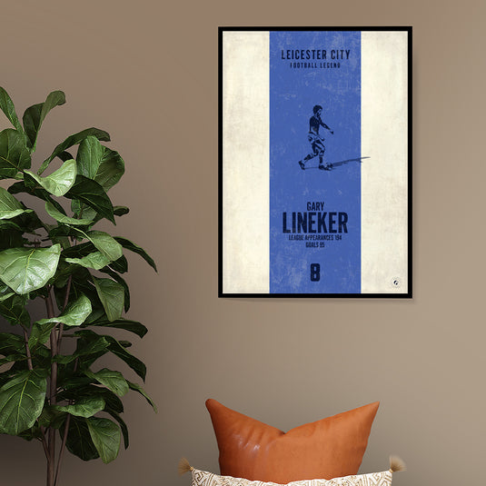 Gary Lineker Poster (Vertical Band) - Leicester City