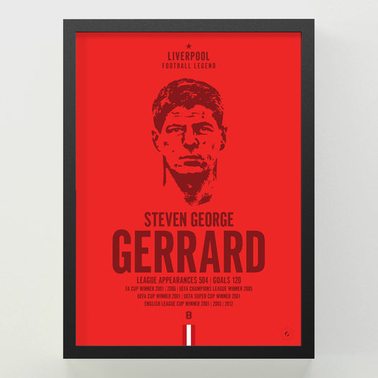 Steven Gerrard Head Poster - Liverpool