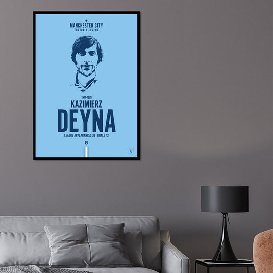Cartel de la cabeza de Kazimierz Deyna - Manchester City